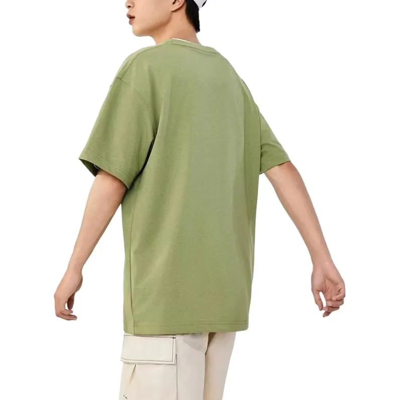 Anta Life Collection T Shirt Men's Gray Pea Green-2