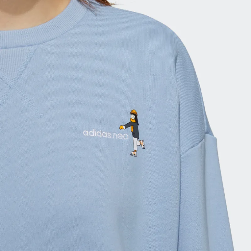 Adidas Neo Sweatshirt Women's Sky Blue-4