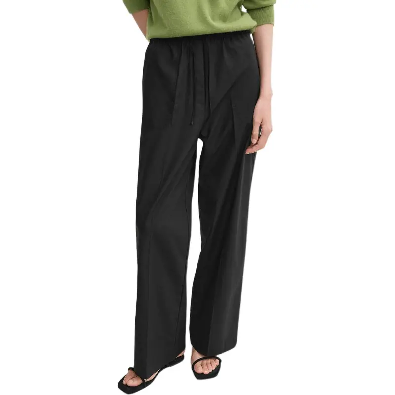 TOTEME Drawstring Straight Leg Trousers-4