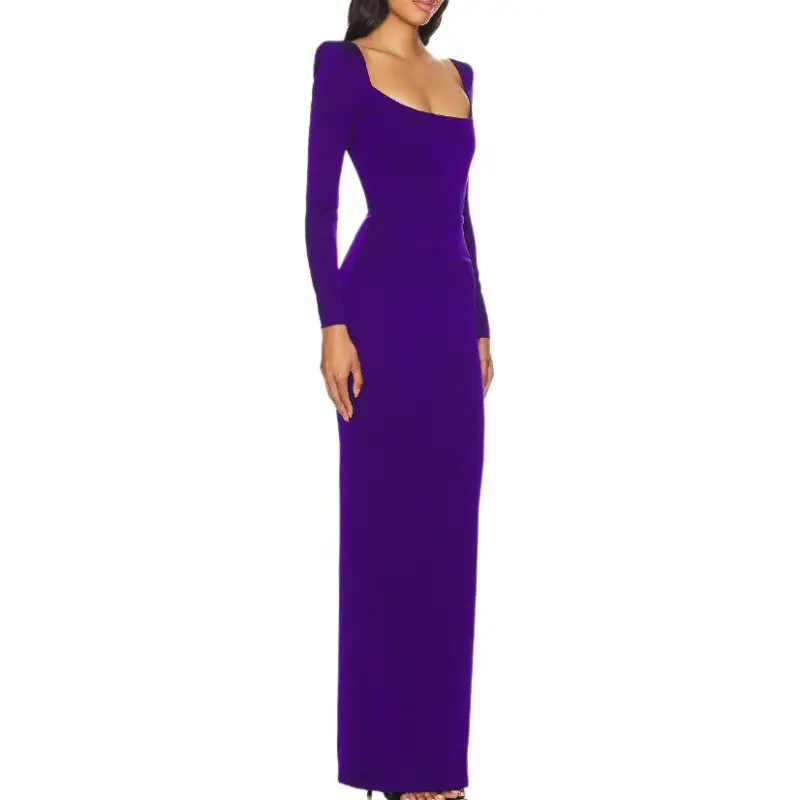 Alex Perry Long Sleeved Dress Women's Dark Purple-2