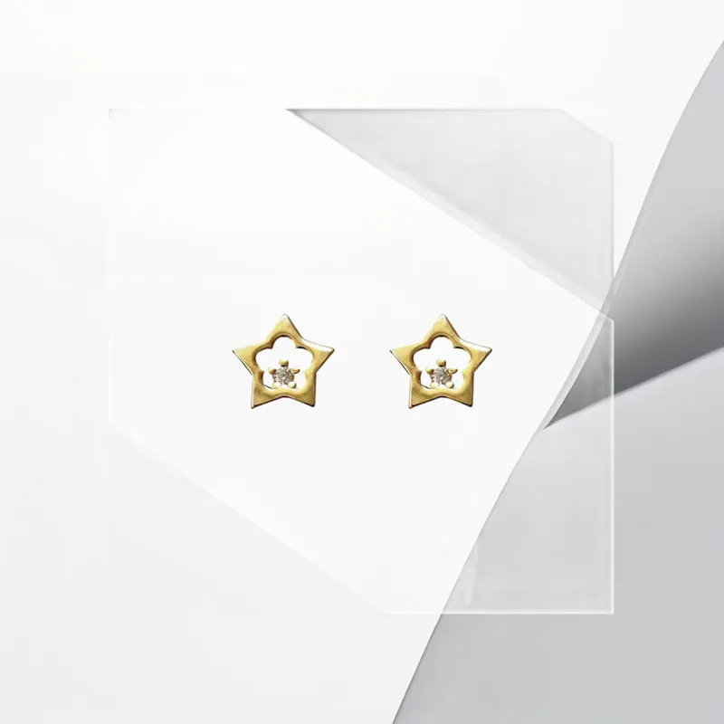 Universe Search S925 Silver Stud Earrings Women's-3