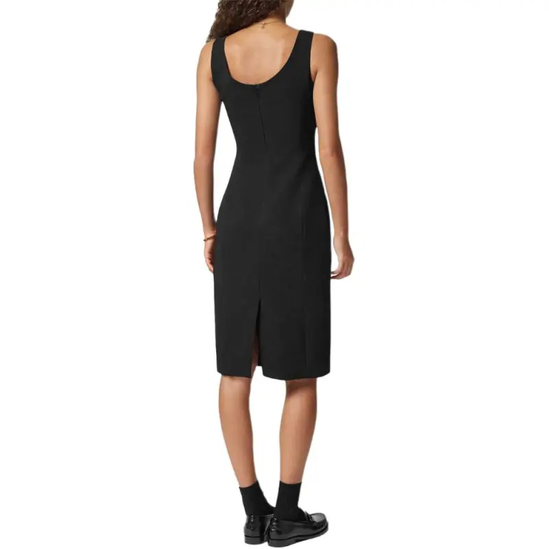 VERSACE Safety Pin Detailed Sleeveless Midi Dress-3