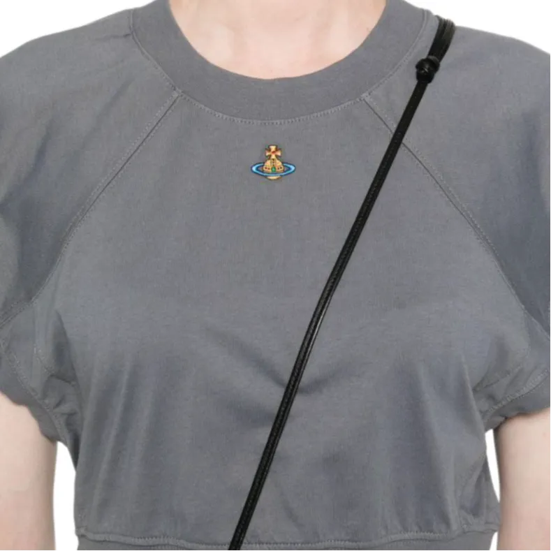 Vivienne Westwood Orb Embroidered Cropped T Shirt-4