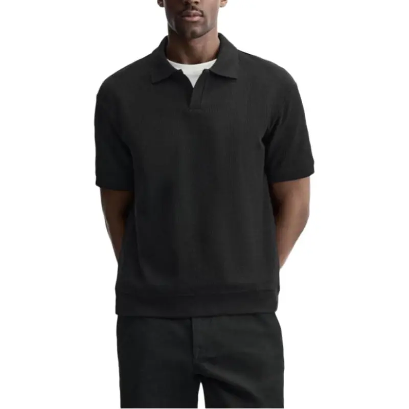 ZARA Polo Shirts Men Black-3