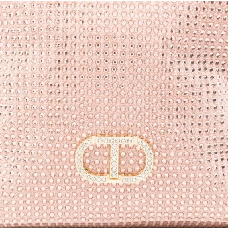 TWINSET MILANO Polyester Tote Bag, Shopping Bag, Handbag Mini Women's Peach-3