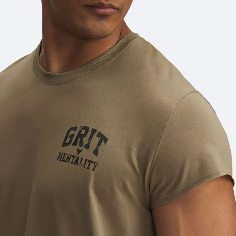 Under Armour Project Rock T Shirt Men's Brown-2