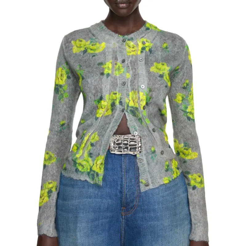 Acne Studios Layered Mohair Cardigan-1