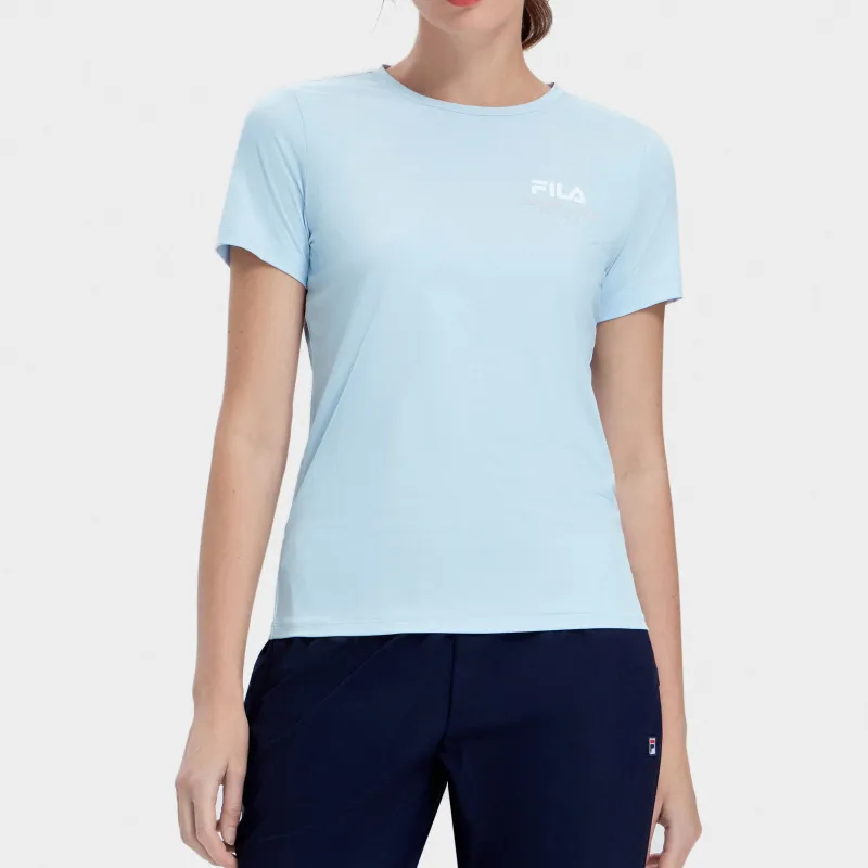 FILA Set in Sleeve T Shirt Women's Enchanting Blue-2