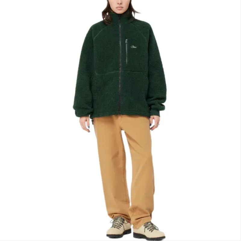 Dime MTL FW24 Velvet feel Coat Unisex Green-1