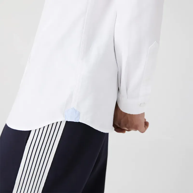 LACOSTE Shirts Men White-5