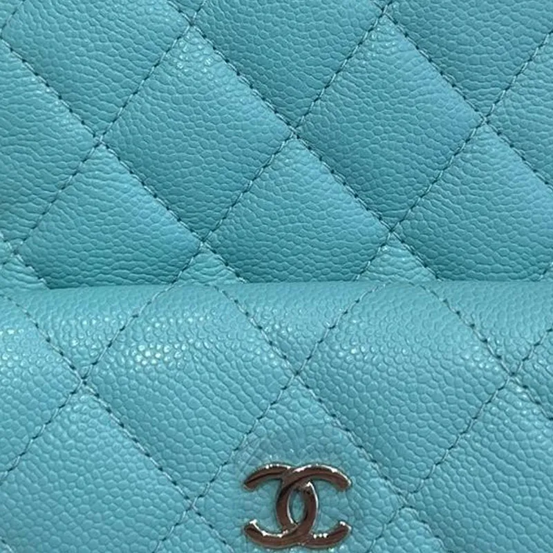 CHANEL Grain Cow Leather Backpack Mini Women's Blue-3