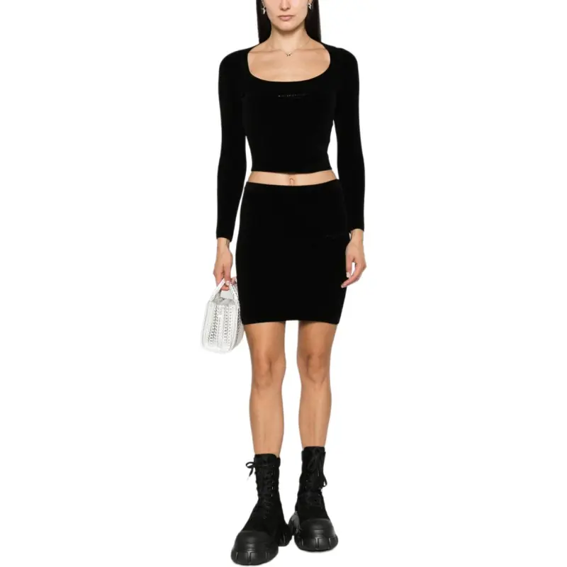Alexander Wang Scoop neck Cropped Knit Top-2