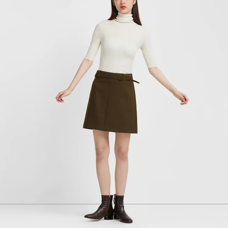 THEORY Casual Short Skirts Women's Oak-2