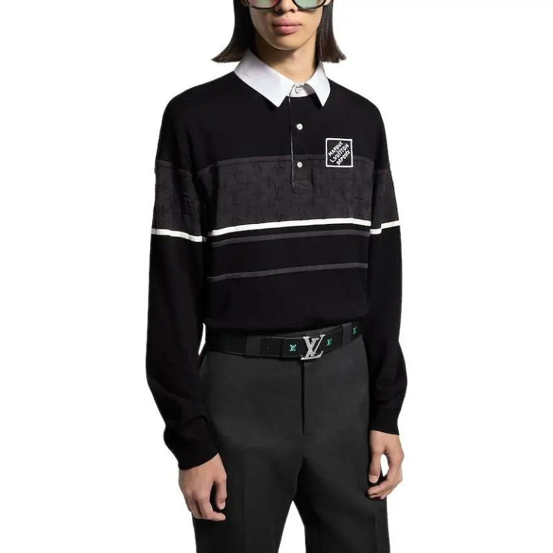 LOUIS VUITTON SS25 Men's Spring Capsule Collection Polo Shirt Men's Black-2