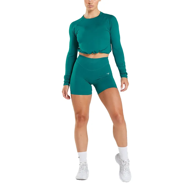 GYMSHARK Sweat Seamless Workout Clothing Women's Rich Cyan-2