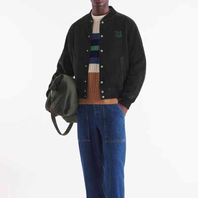 Maison Kitsune Teddy Bomber Jacket-3
