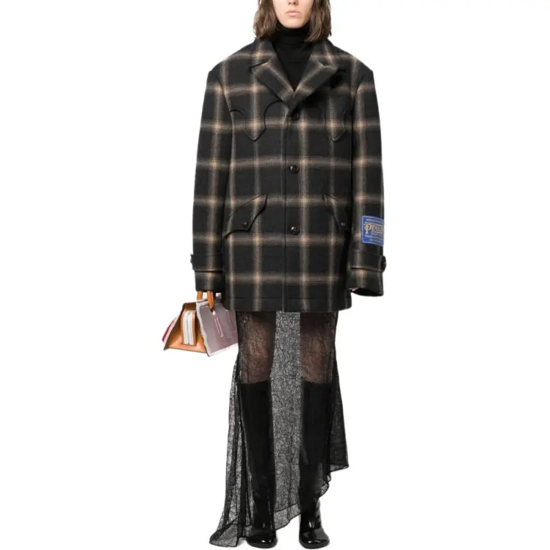 Maison Margiela X Pendleton Checked Wool Coat-1