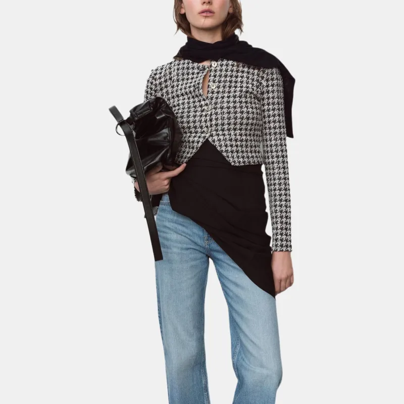 ZARA Jackets Coats Women's ** Black/White-2