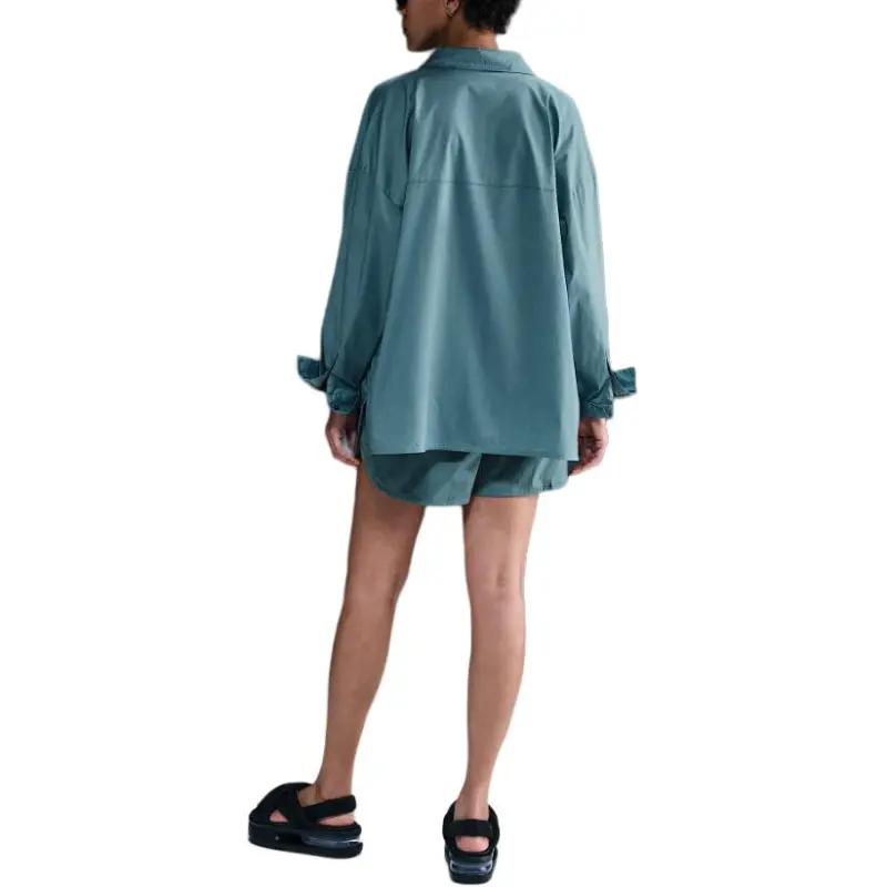 Nike Sportswear Chill Poplin Women's Loose Long Sleeve Button Up Top-2