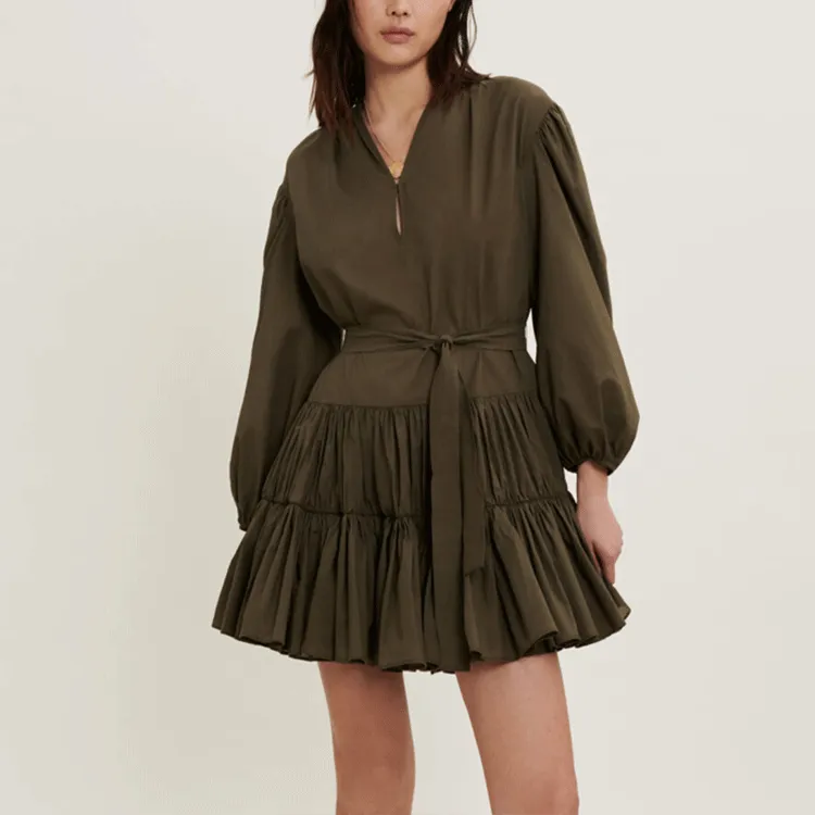 Maje Long Sleeved Dresses Women's Dark Green-3