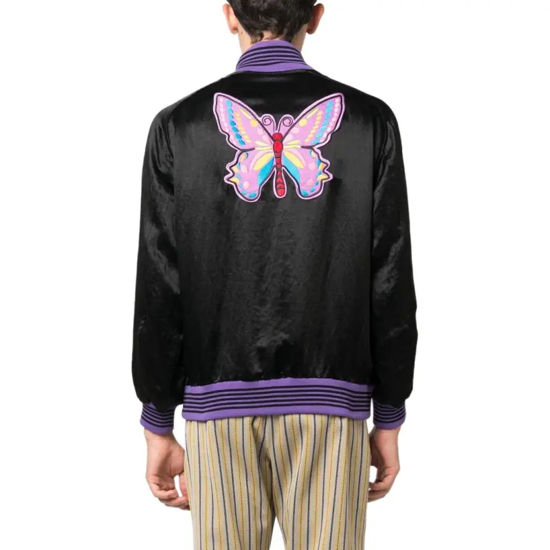 Needles Patch Detail Bomber Jacket-4