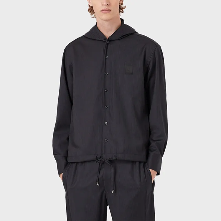 EMPORIO ARMANI Shirt Men's Navy Blue Stripes-2