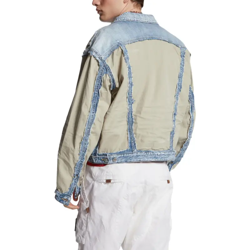 DSQUARED 2 Distressed Buttoned Denim Jacket-4