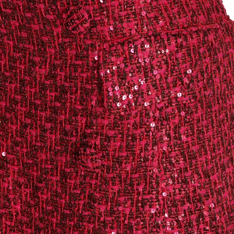 BALMAIN Button detail Tweed Mini Shorts-5