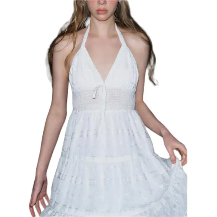 DeleteEX Slip Dresses Women's White-1
