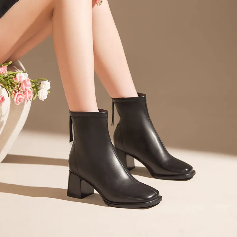 Me&Ce Ankle Boots Women's Black/White/Brown-7