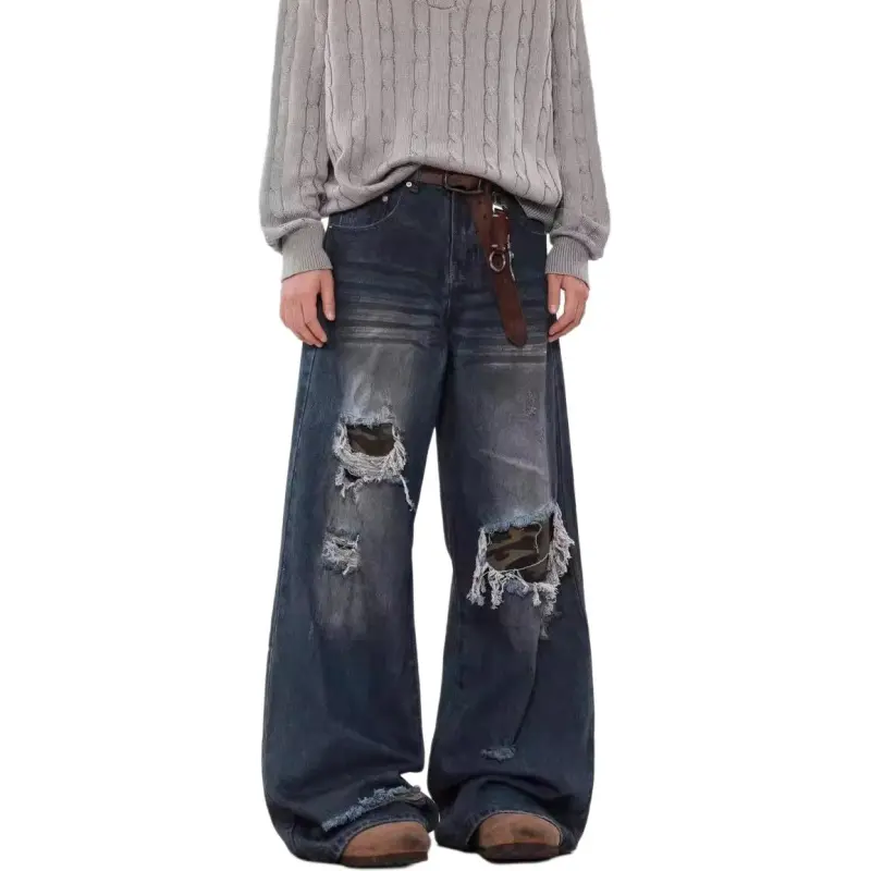 KVIV Jeans Men Vintage Blue -1