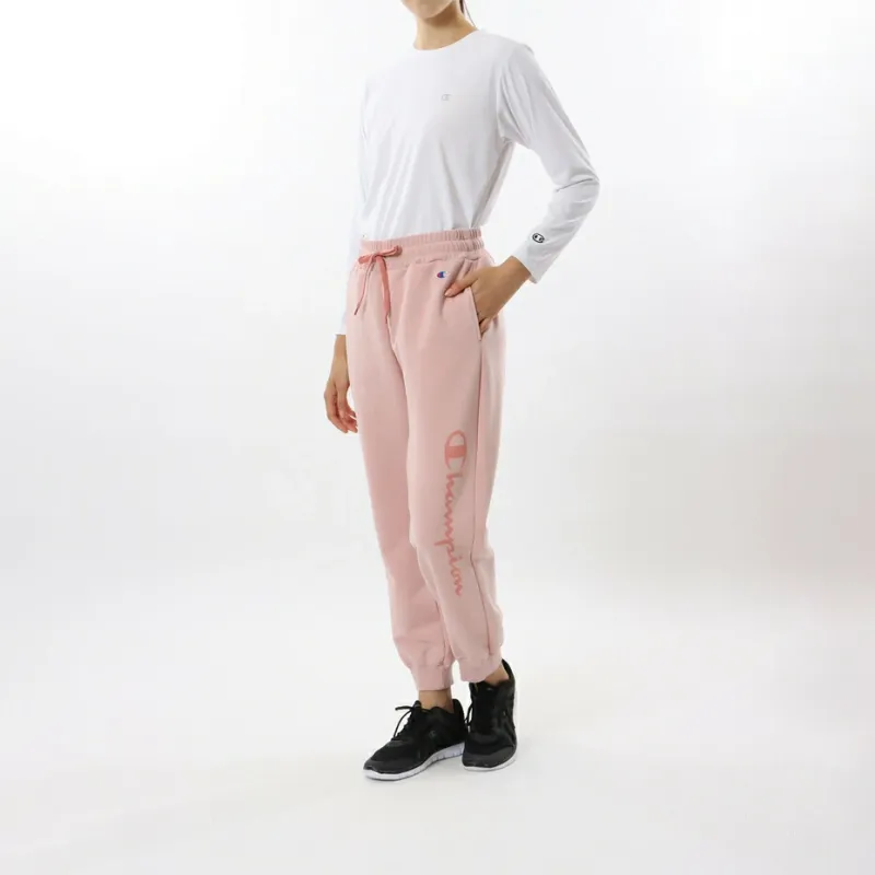 Champion SS24 Knitted Sweatpants Women's Light Pink-2