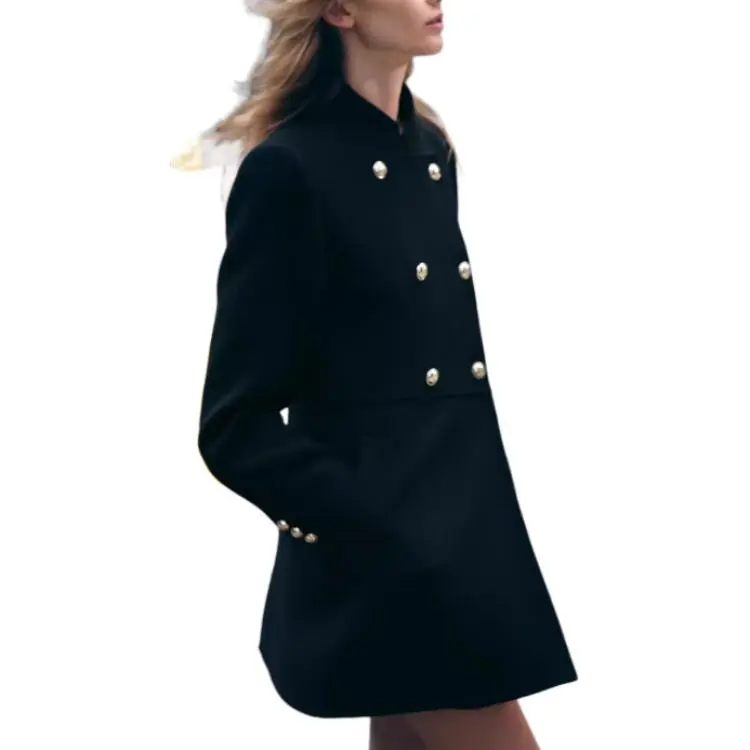 ZARA Coats Women's Sea Blue-3