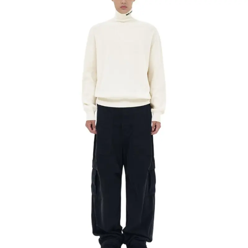 WE11DONE Intarsia knit Roll neck Jumper-2
