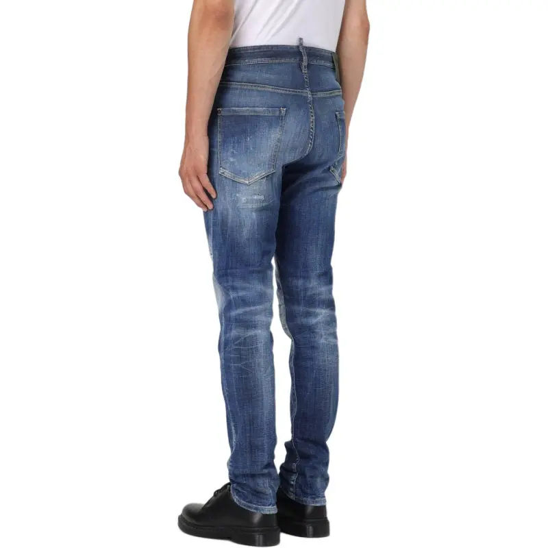 DSQUARED 2 Straight Leg Distressed Jeans-4