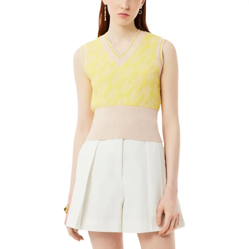LACOSTE Tank Top Women's Yellow-2