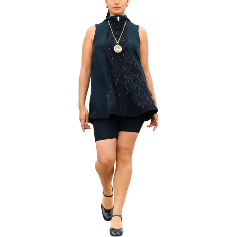 CHANEL SS25 Sleeveless Dress Women's Black-1