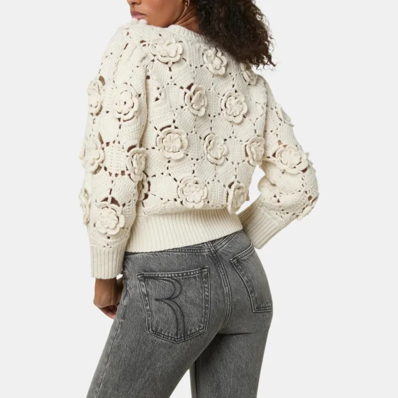 Rouje FW24 NERINA CARDIGAN Sweater Women's Beige-2