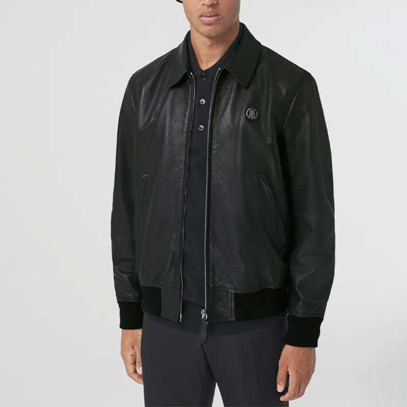 Burberry SS22 Leather Jackets Coats Men's Black-2