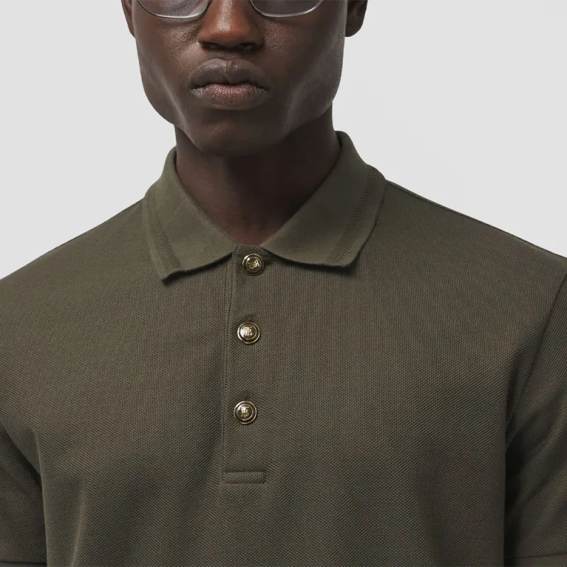Burberry Polo Shirts Men Dark Olive Green-4