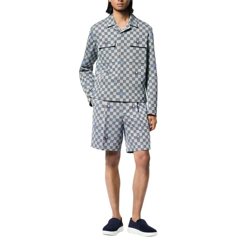 LOUIS VUITTON Damier Cotton Tailored Shorts-1