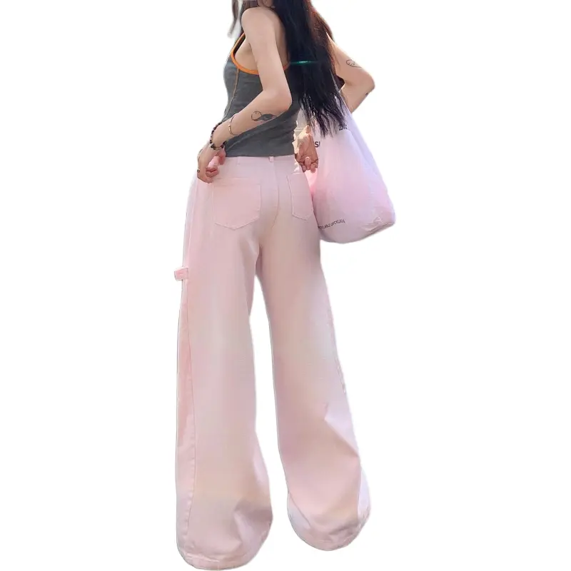 Wen Shan Jeans Women's Cherry Blossom Pink-1