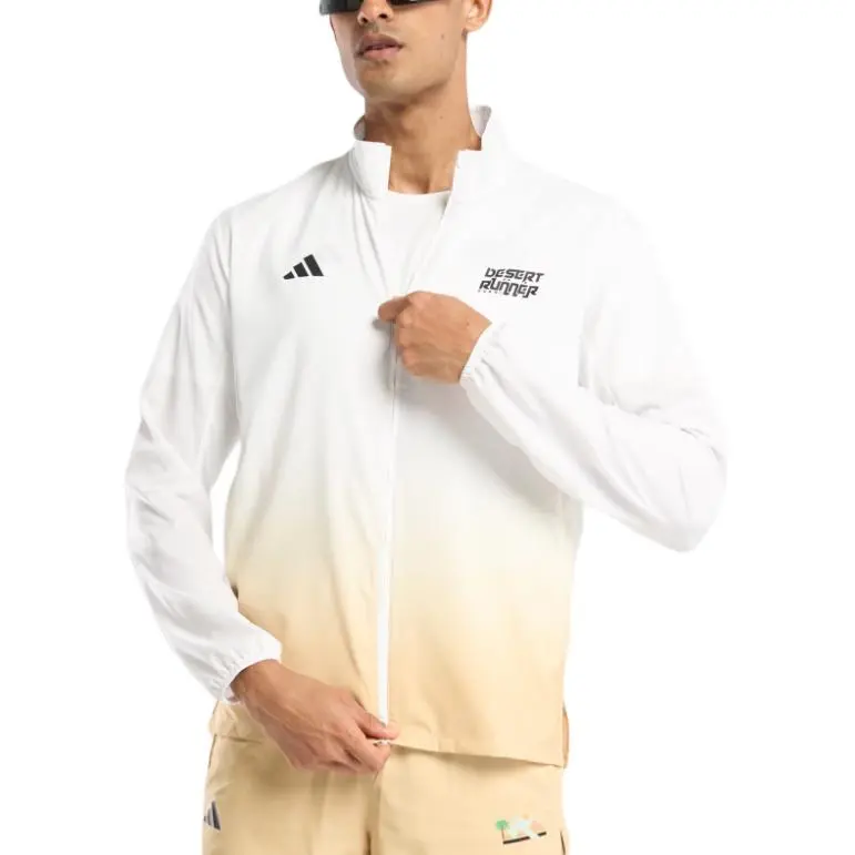 Adidas AdizeroESSENTIALS FW24 Jacket Men's White/Yellow-2