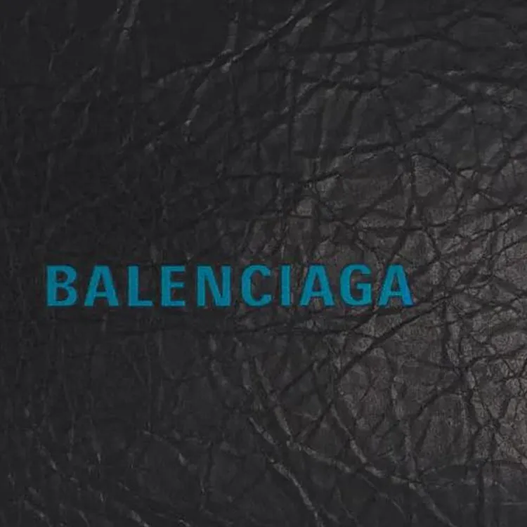 Balenciaga Cash Calfskin Wallet Men's Black & Blue-3