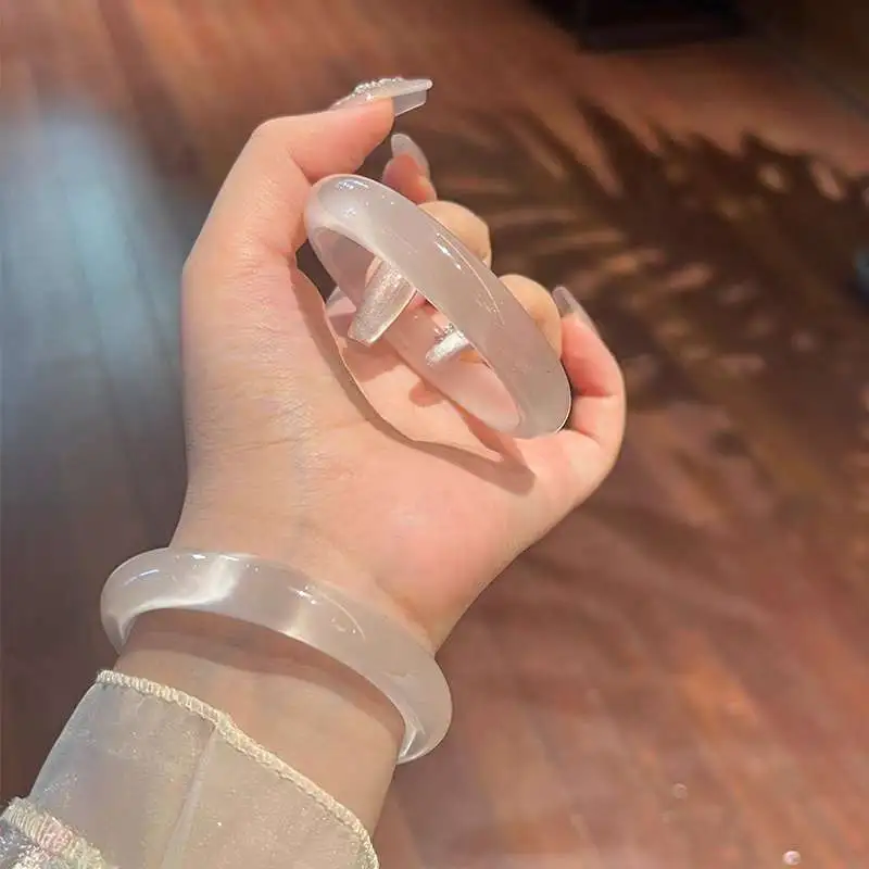 YOULING Glass Cat Eye Bangles Women's-2