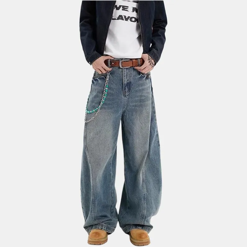 QOTRIOCK Jeans Men Blue-3