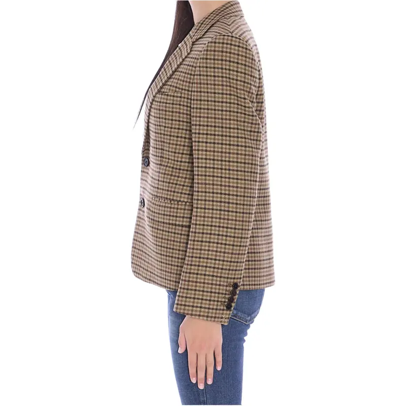 CELINE Single Breasted Checked Jacket-2
