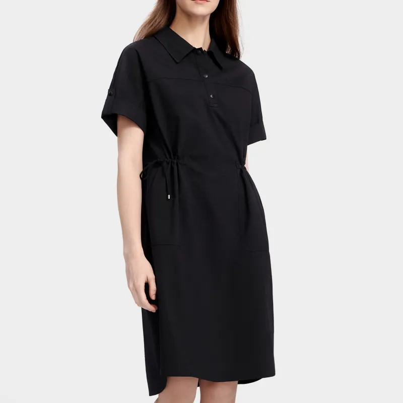 FILA Short Sleeved Dress Women's Jet Black-3
