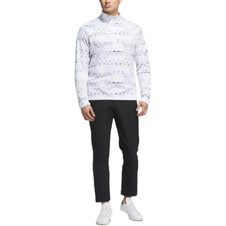 Adidas Free Shipping With AdiClub Core Printed Quarter Zip Pullover-4