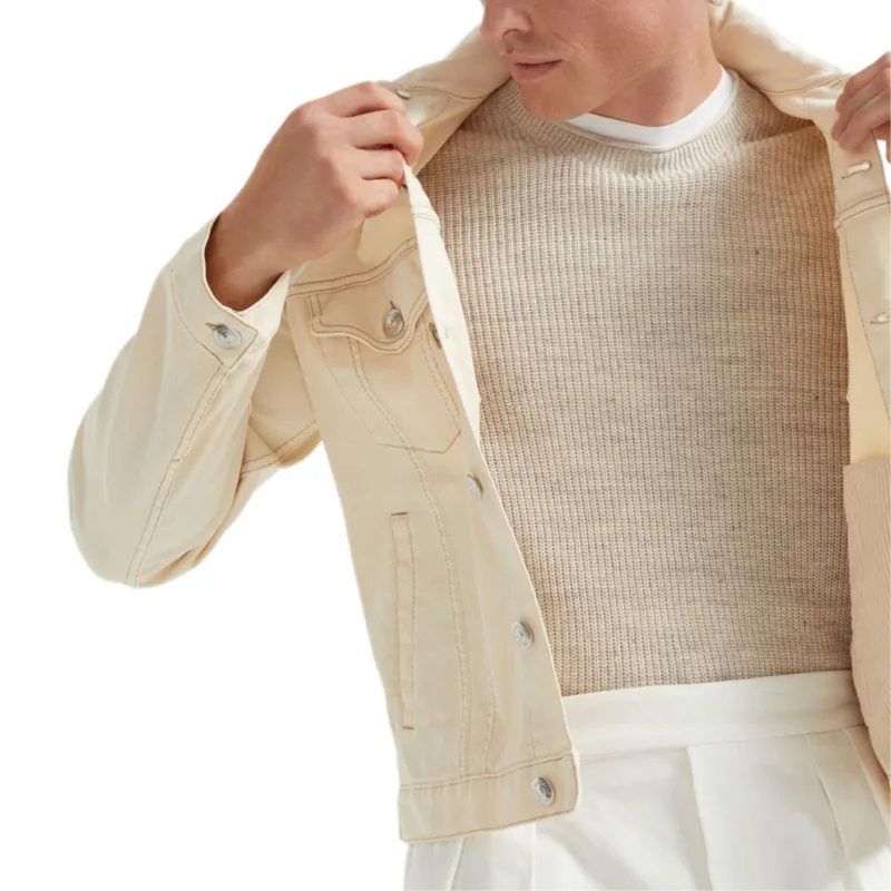 Brunello Cucinelli Long Sleeved Denim Jacket-5